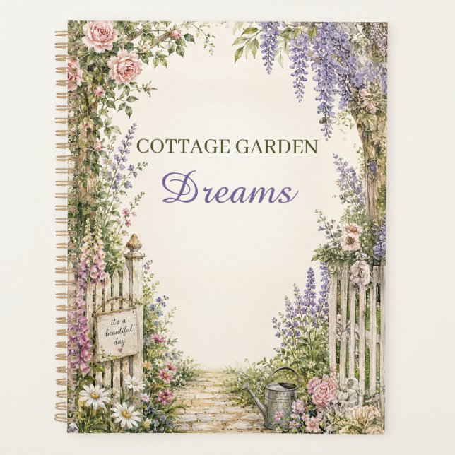 Planejador de Sonhos de Jardim de Campo Personaliz (Frente)