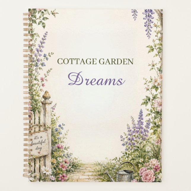 Planejador de Sonhos de Jardim de Campo Personaliz (Frente)