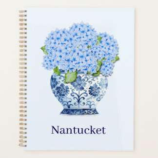 Planejador de Vaso de Hidrangeias Azuis de Nantuck
