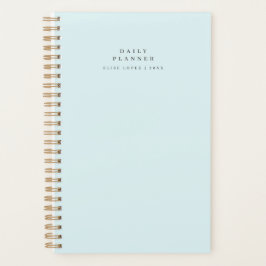 Planejador Diário Azul Espiral Mínimo