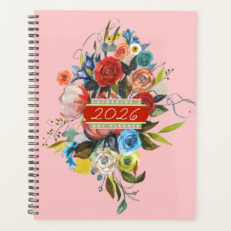 Planejador Diário Bouquet Aquarela Doce 2026