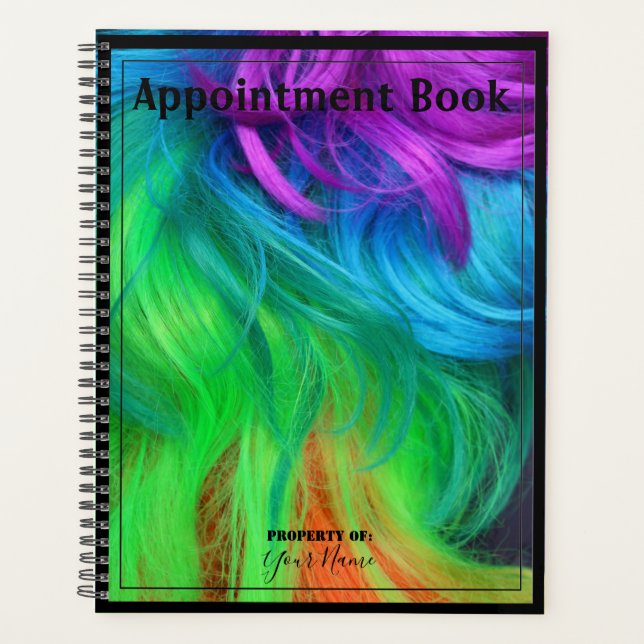 Planejador Diário com Cobrir de Cabelo Colorido -  (Frente)