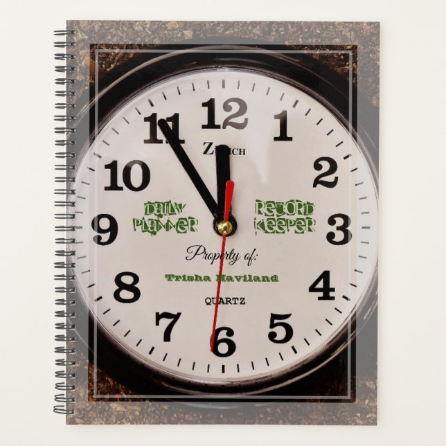 Planejador Diário com Design de Relógio e Fotos -  (Frente)
