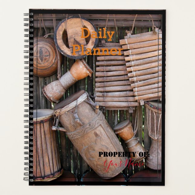 Planejador Diário com um Tema de Tambor - HAMbWG (Frente)