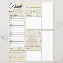 Planejador diário de borboleta vintage Believe