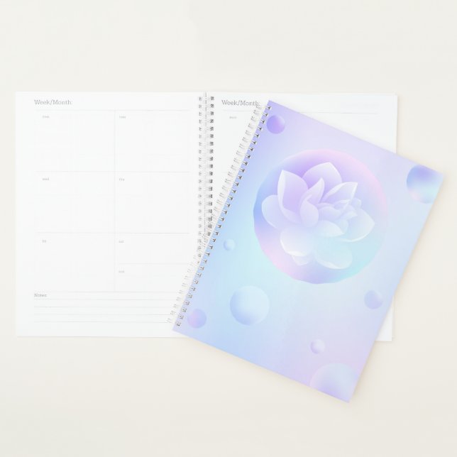 Planejador Diário de Capa Dura Tranquil Lotus (Exibição)