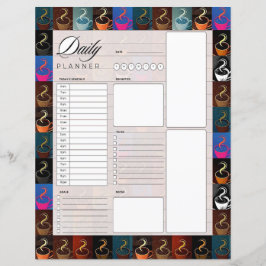 Planejador diário de xícaras de café