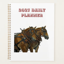 Planejador Diário do Cavalo de Tração Belga