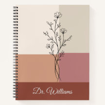 Planejador Diário e Diário Estético Floral Boho