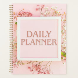 Planejador Diário "Elegante Floral com Moldura Bra