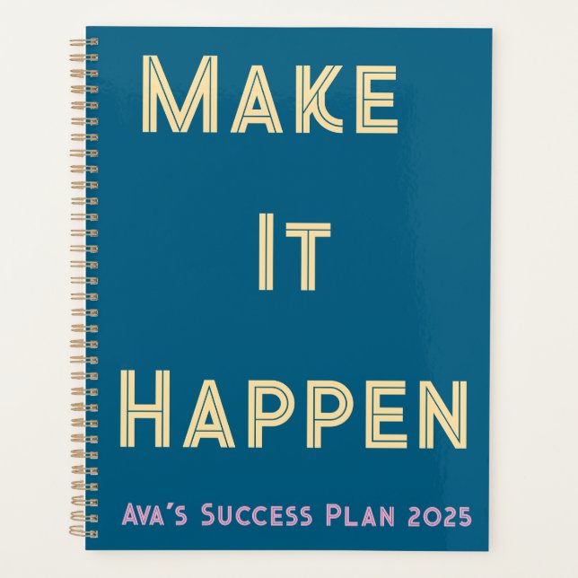 Planejador Diário - Faça com que isso aconteça com (Frente)