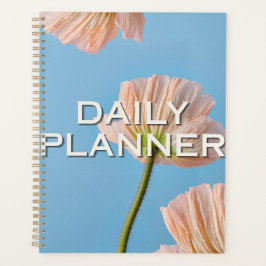 Planejador diário floral minimalista