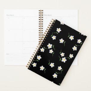 Planejador Diário Midnight Daisy   Floral Elegante