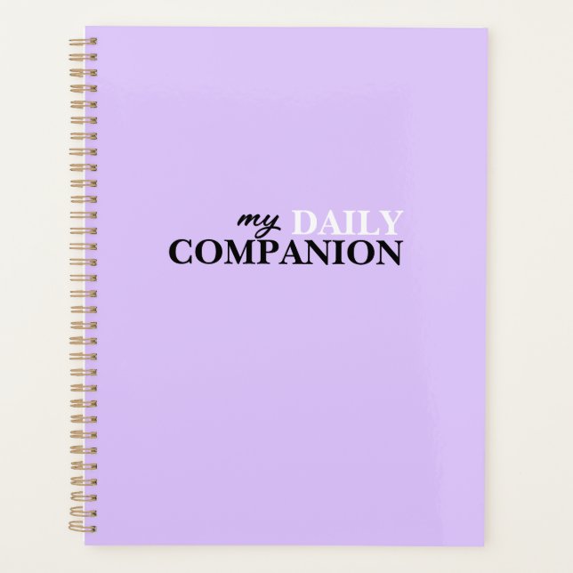 Planejador Diário Mínimo de lavanda (Frente)