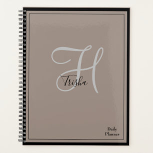 Planejador Diário Monogram com Tampa de QUALQUER c