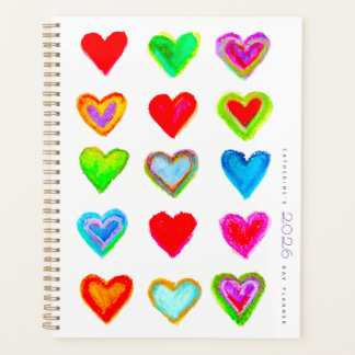 Planejador Diário Pastel Hearts 2026
