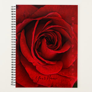 Planejador Diário Rosa Vermelho com Fotos - HAMbWG