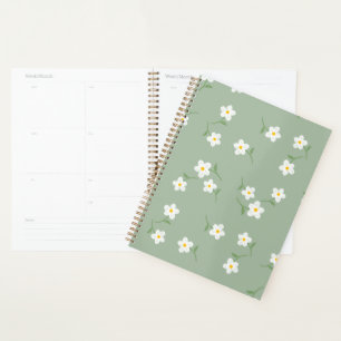 Planejador Diário Sage Daisy Organização Botânic