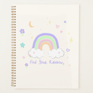 Planejador Diário Sonhos Arco-Íris Pastel