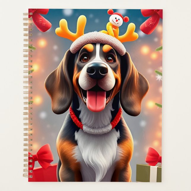 Planejador Divertido de Natal para Cães Presente d (Frente)