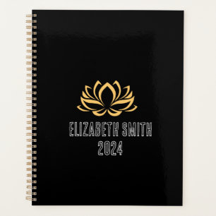 Planejador do logotipo Dourado Lotus