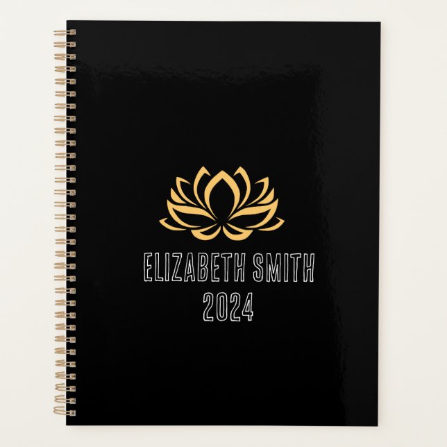 Planejador do logotipo Dourado Lotus (Frente)