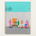 Planejador do Partido Stewardese de Primaveras de<br><div class="desc">Vocês são convidados para o evento social do ano com este design do planejador do Partido da Stewardess Primavera da Palma Atômica. Junte-se a estas três companhias de aviação vintage de companhias aéreas rivalistas, enquanto elas fazem o check-in no seu hotel de breezy Block de 1960. Um dos belos fabulosamente...</div>