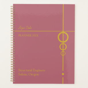 Planejador Dourado e preto elegante