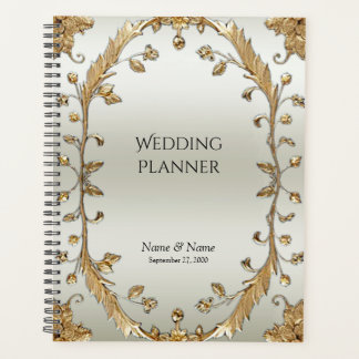 Planejador Dourado Ornamentado
