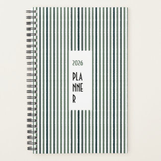 Planejador Echo Trails 2026 – Listras Verde Matcha