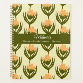 Planejador Escolar de Floral Vintage para Professo