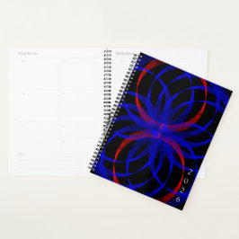 Planejador Espiral Geométrico Cor de Mirtilo Duplo
