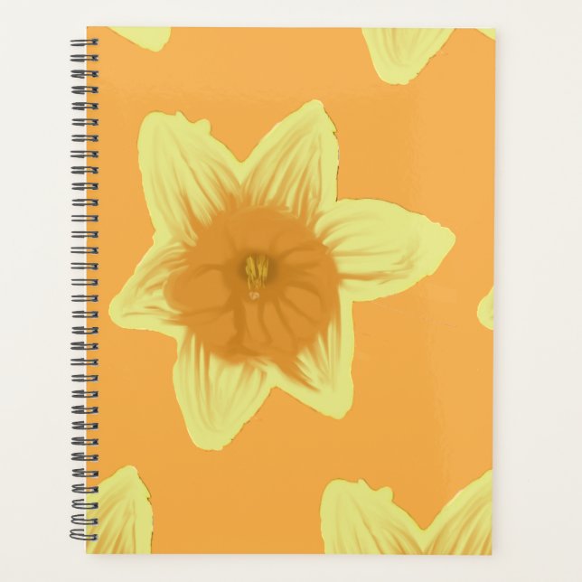 Planejador Flor de Narciso Amarela e Laranja (Frente)