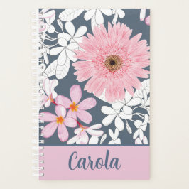 Planejador Floral Bege Personalizado
