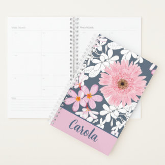 Planejador Floral Bege Personalizado