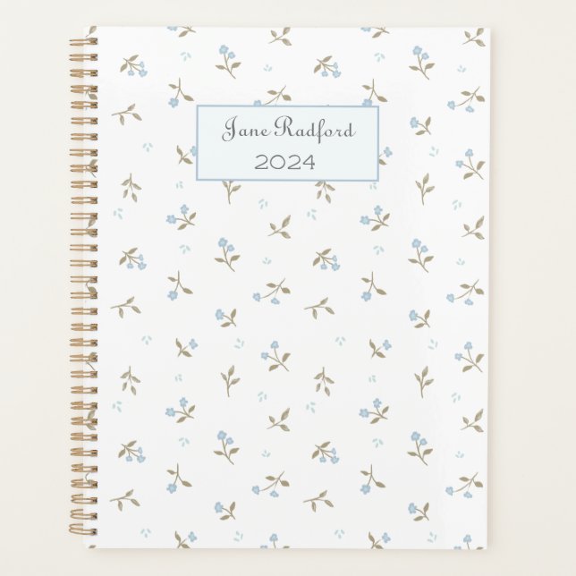 Planejador Floral de Impressão Personalizado (Frente)