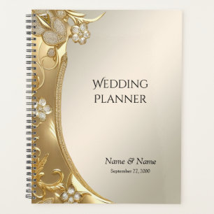 Planejador Floral do Ornamentado Dourado