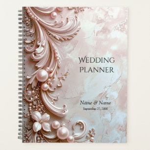 Planejador Floral e Pérola Ornamentada Rosa