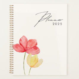 Planejador floral moderno minimalista simples 2025