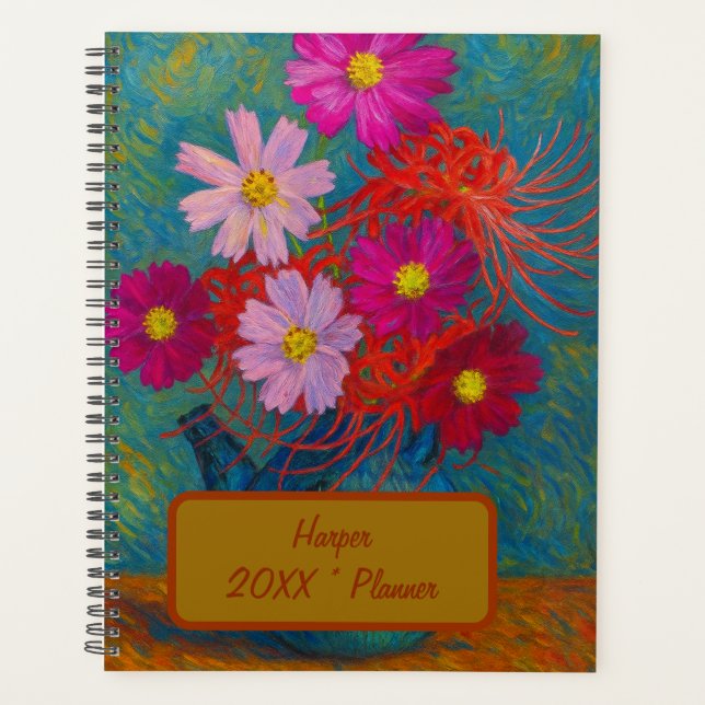 Planejador Floral Nome Personalizado (Frente)