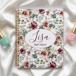 Planejador floral personalizado do salão de unhas
