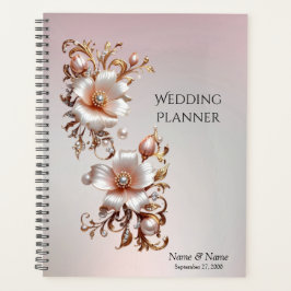 Planejador Floral Rosa Decorativo