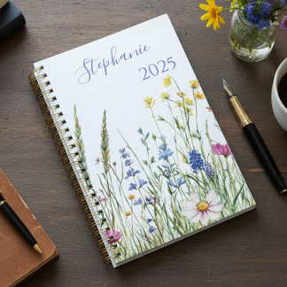 Planejador – Flores Silvestres Aquarela & Nome