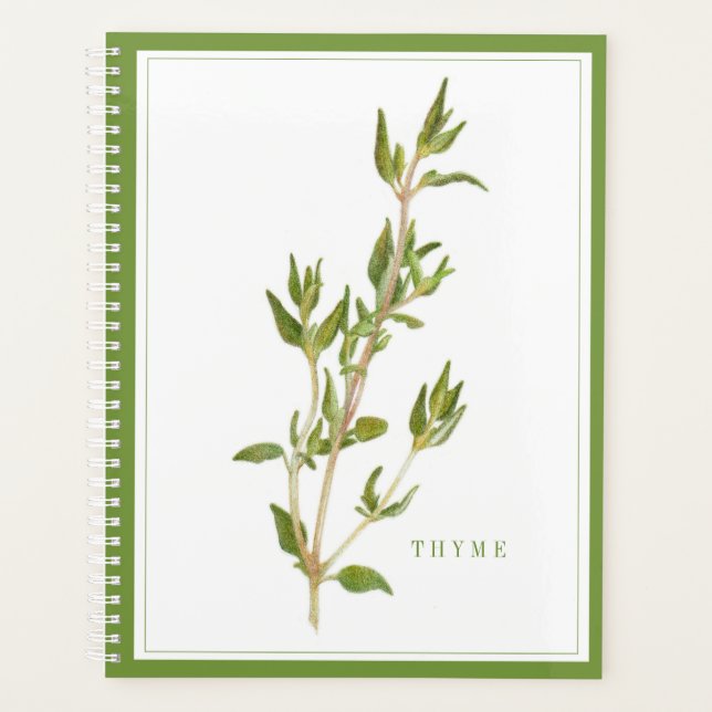 PLANEJADOR FRESCO THYME 8,5x11 / Verde (Frente)