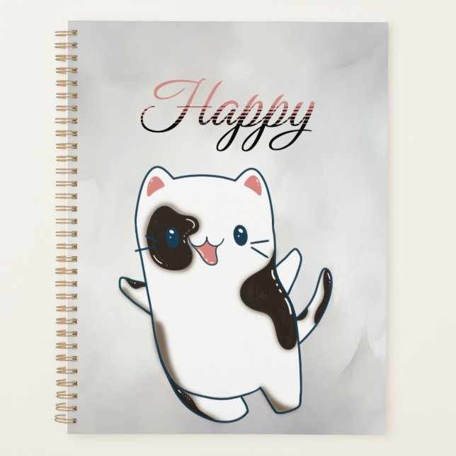 Planejador - Gatinho Feliz Kawaii Cute (Frente)