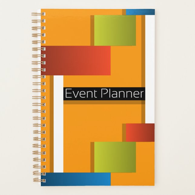 Planejador Geométrico Semanal e Mensal Moderno (Frente)