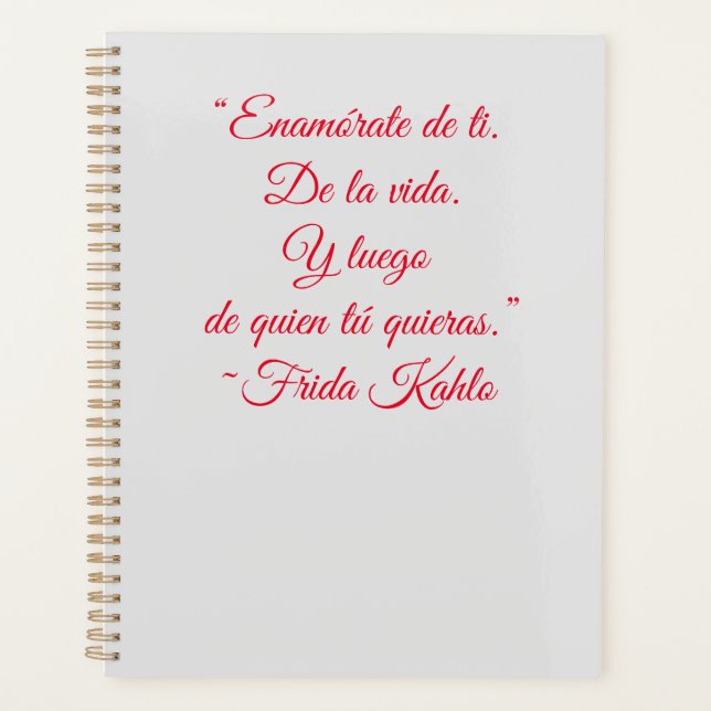 Planejador inspirado por Frida (Frente)