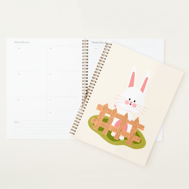 Planejador Kawaii Coelhinho Fofo (Exibição)