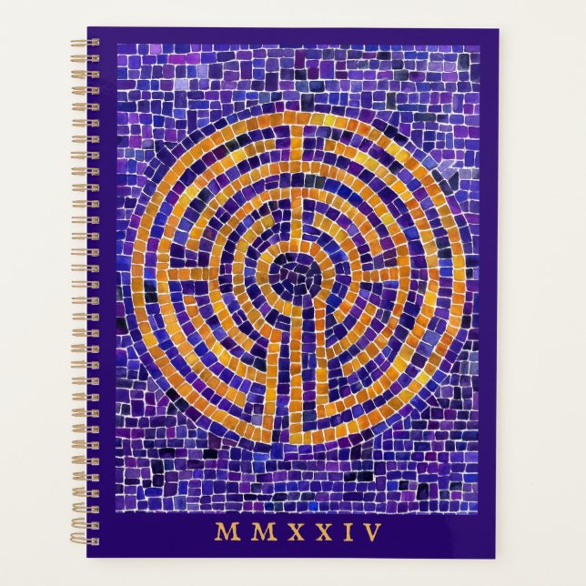 Planejador LABIRINTO MOSAICO 8.5x11 + Texto (Frente)