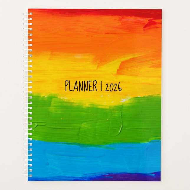 Planejador LGBT 2026 - Pintor de Petróleo - Orgulh (Frente)